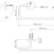 TOALLERO ARO METAL CR LILO 162 MM G1 BAÑO CROMO