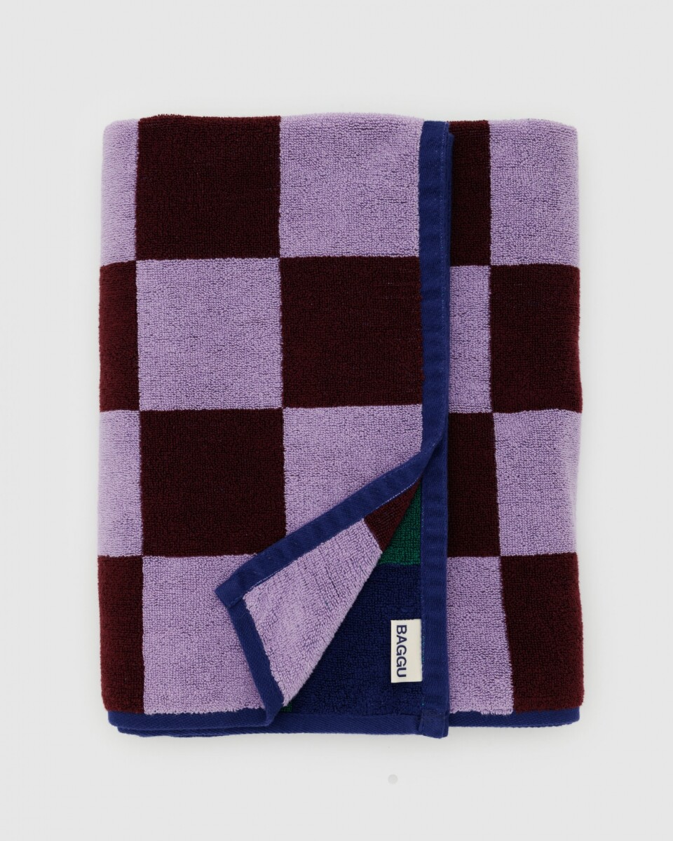 Toallón De Baño 100% algodón orgánico 152x76 Cm - Jewel Checks 