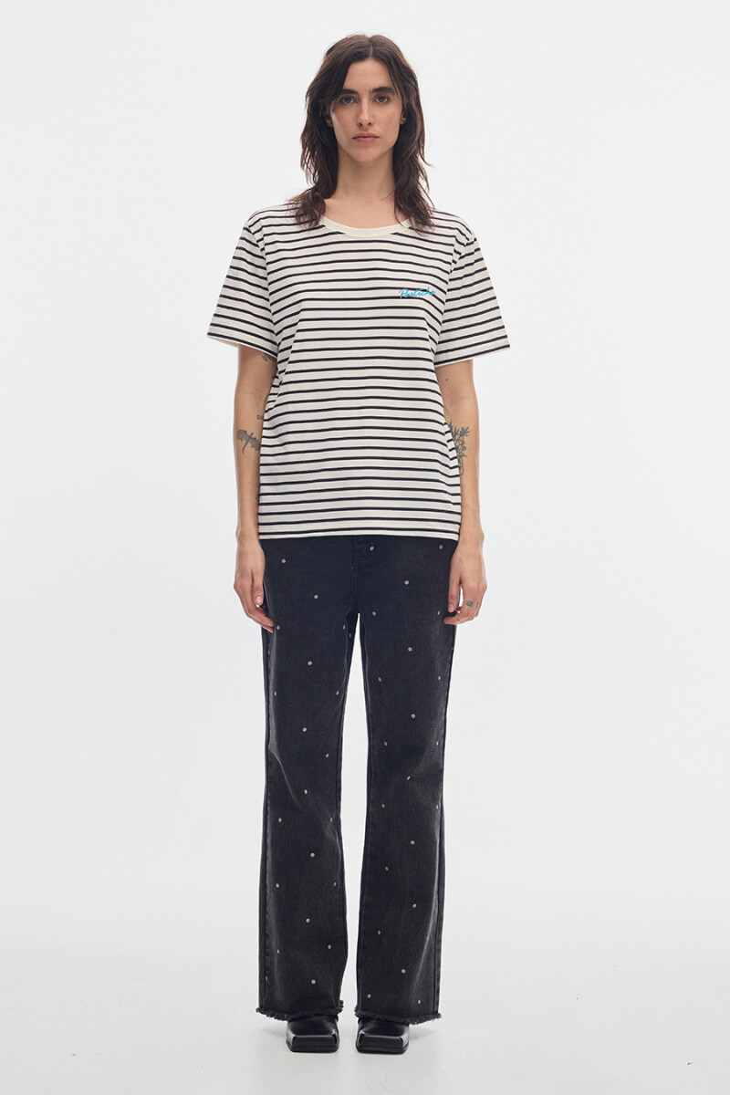 T-shirt Atenas Stripes Offwhite