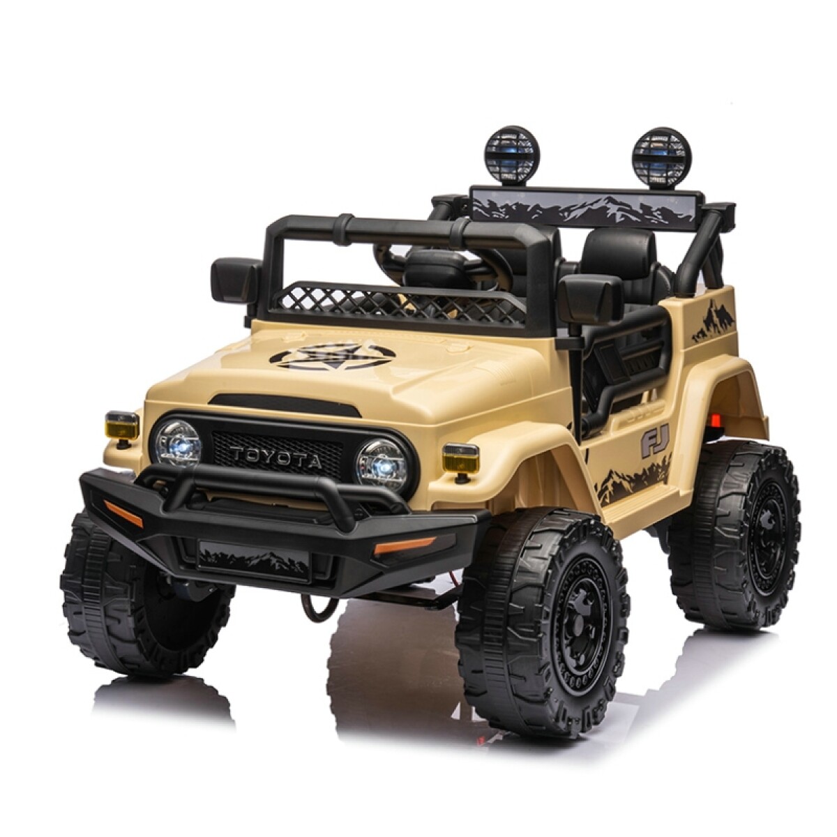Auto Betería Jeep Crema 