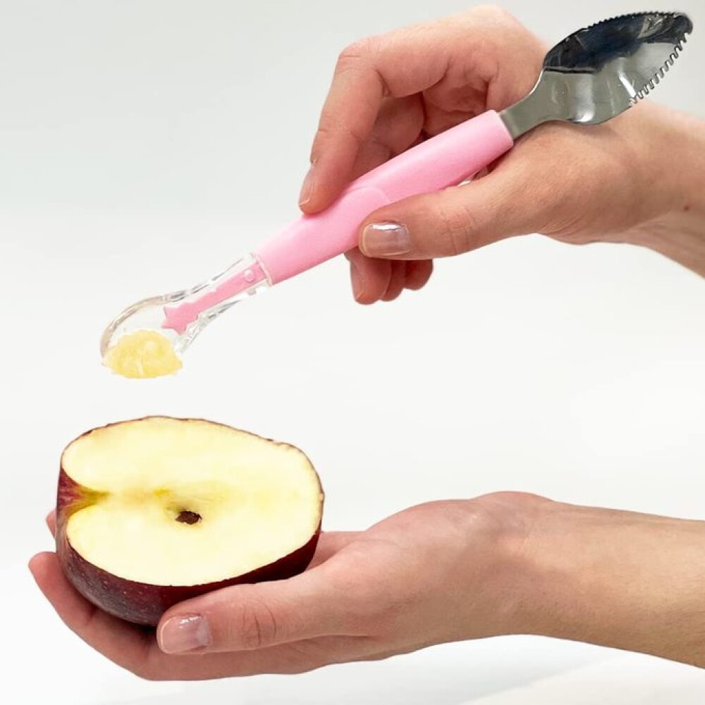 Cuchara 2 en 1 pelador BUBA rosado