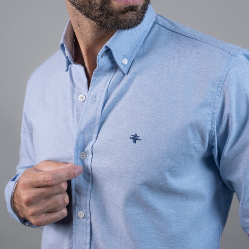 Camisa Oxford Celeste claro