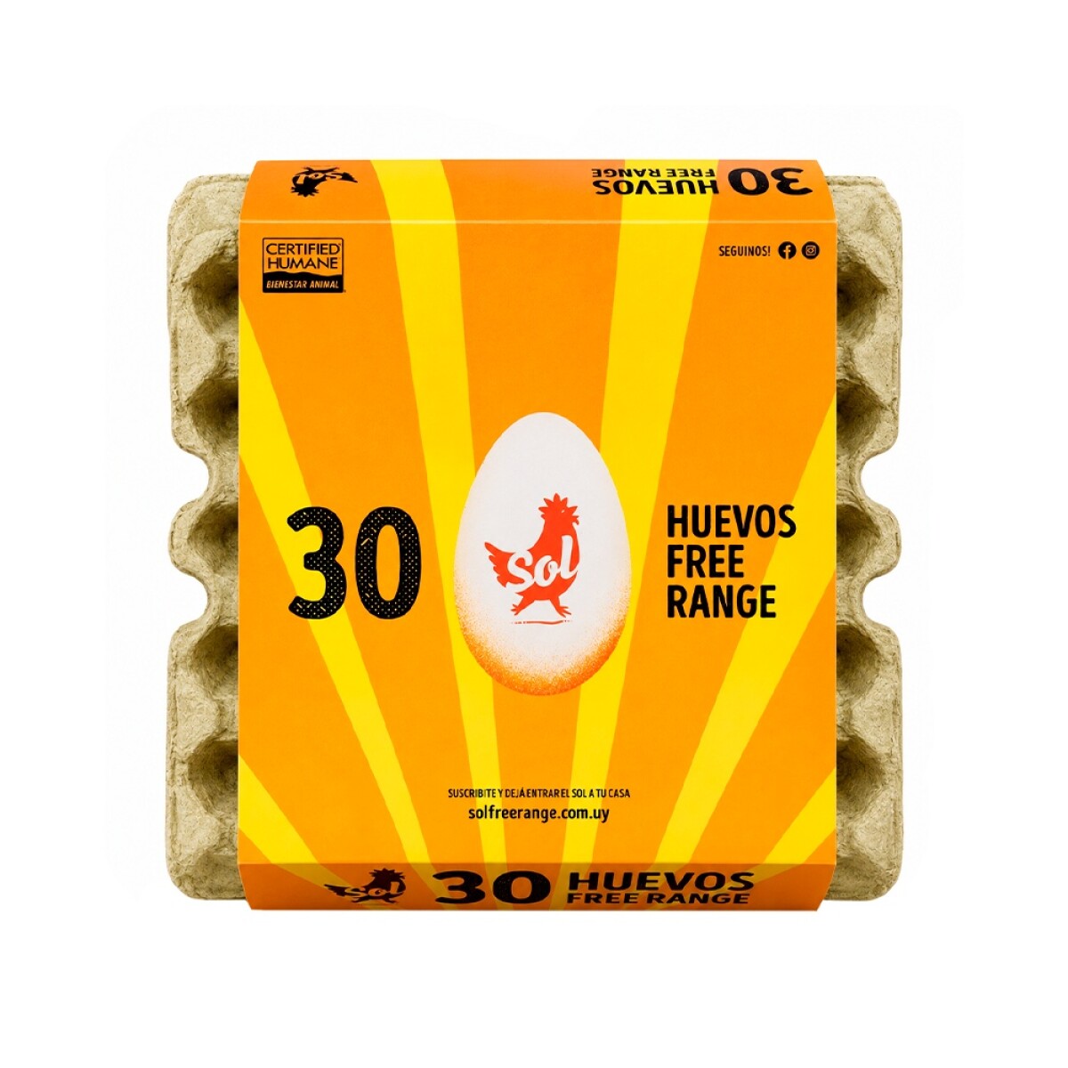 Huevos Sol free range Maple 30 Unidades 