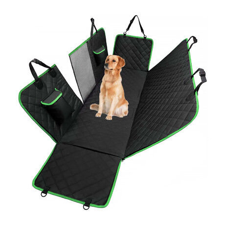 Cubre asiento protector auto universal para mascotas Negro/verde