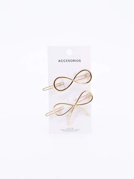 BROCHE MOÑA PACK X 2 DORADO