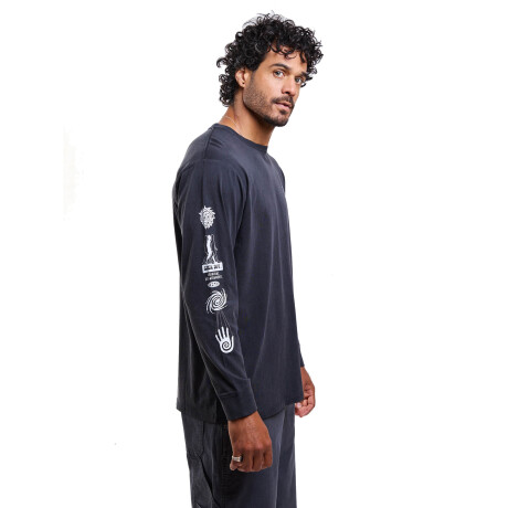 Remera Maui and Sons Manga Larga - Seek - Negro Remera Maui and Sons Manga Larga - Seek - Negro