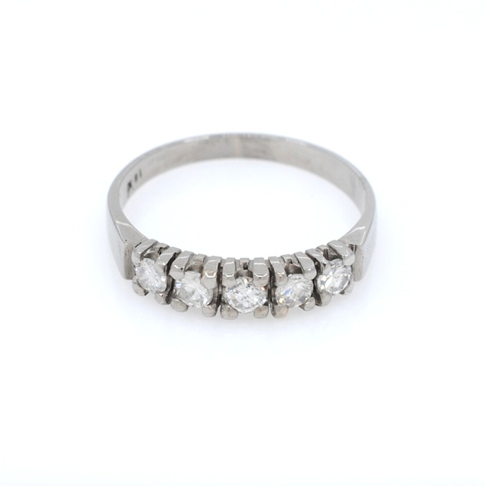 Anillo en oro 18k blanco y brillantes Anillo en oro 18k blanco y brillantes