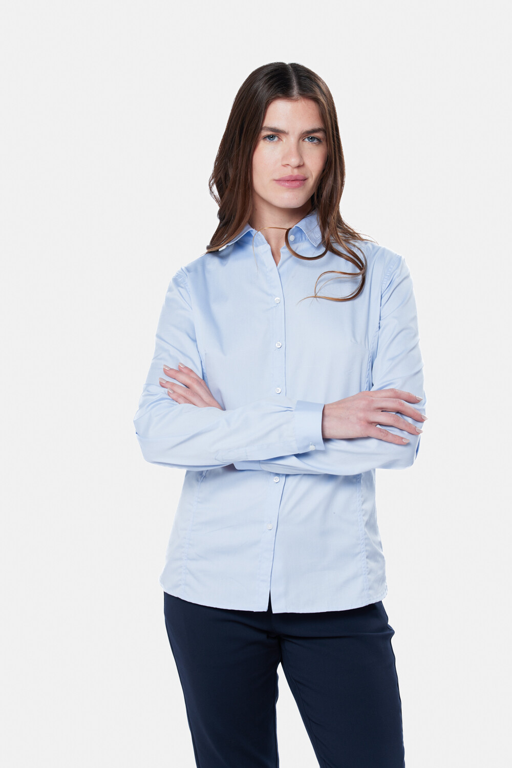 CAMISA LISA Celeste