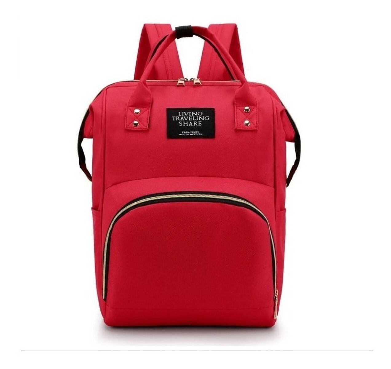 Bolso Mochila Maternal Bebe Resistente Impermeable Madre - Rojo 
