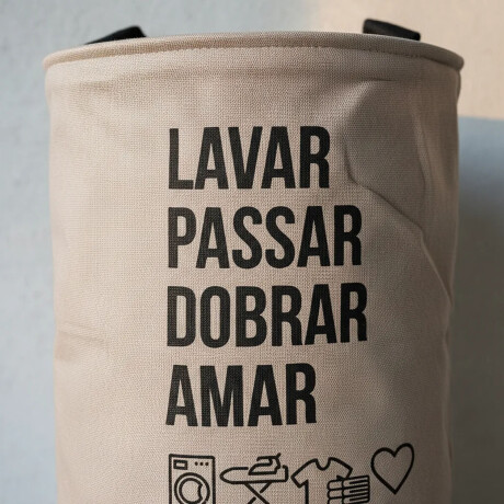 Bolsa Cesta Organizadora Plegable para Lavandería Hogar Beige