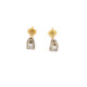 Caravanas En Oro 18K 2 Colores Y Brillantes Caravanas En Oro 18K 2 Colores Y Brillantes