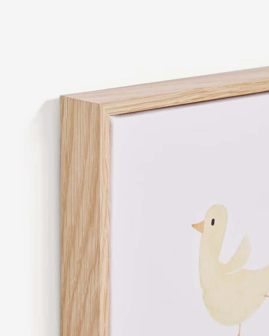 Cuadro Milu de pollito amarillo 20 x 20 cm