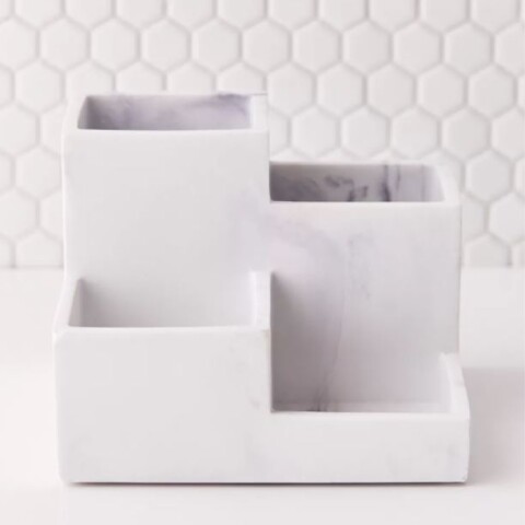 Organizador Cerámica Escalonado 16x16 cm Marble