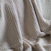 Manta para sillón y cama algodón Beige Waffle 250cm