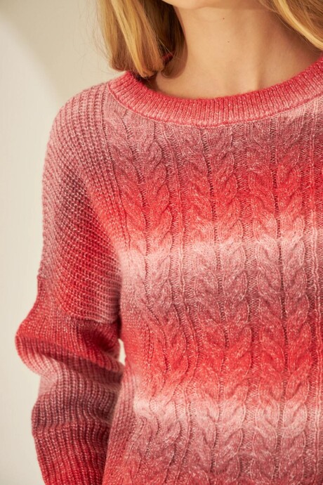 SWEATER SHAGGY BORDO