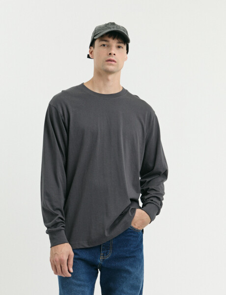 520682 T-SHIRT HARRINGTON LABEL Gris Oscuro