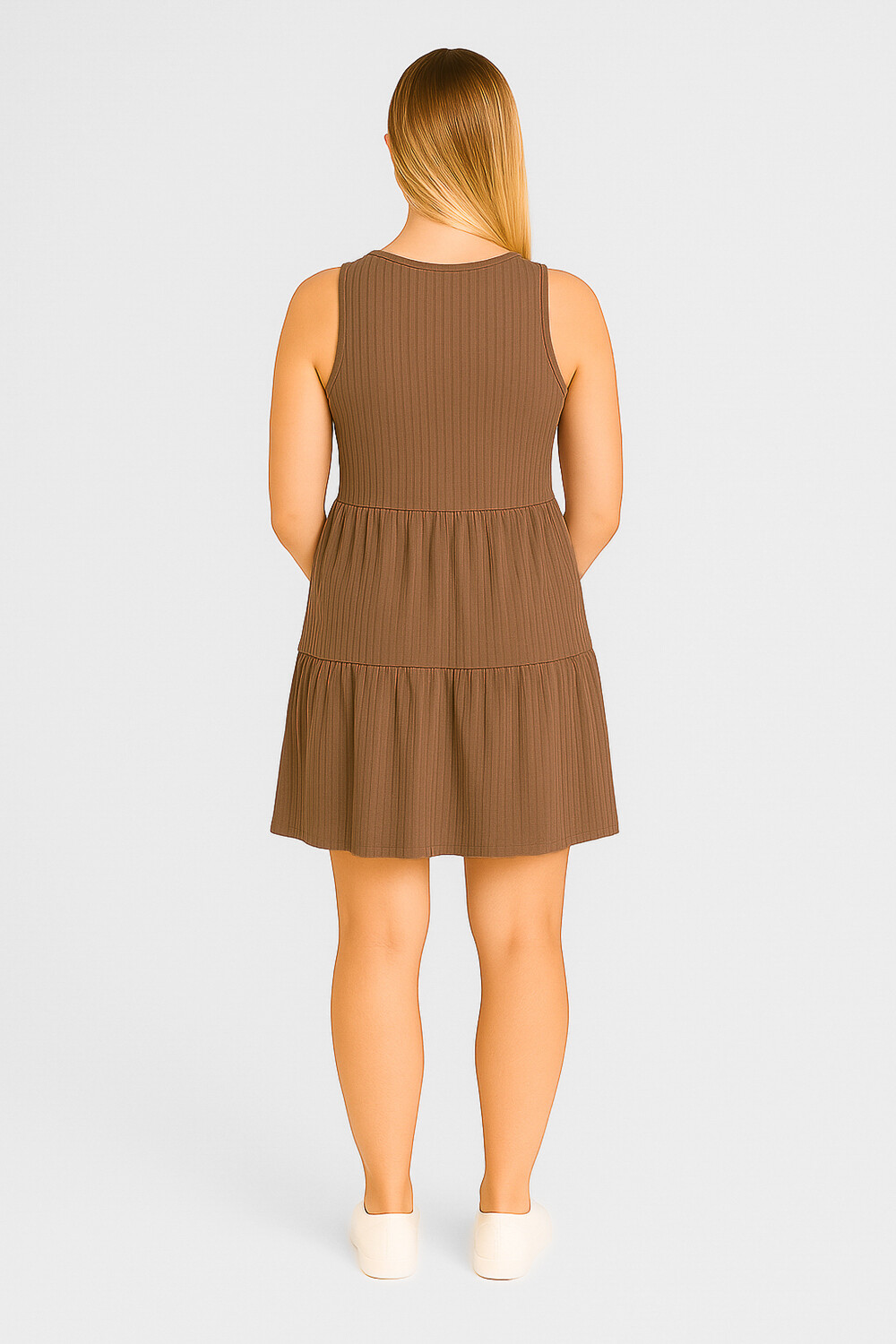 Vestido Campe Marron Medio