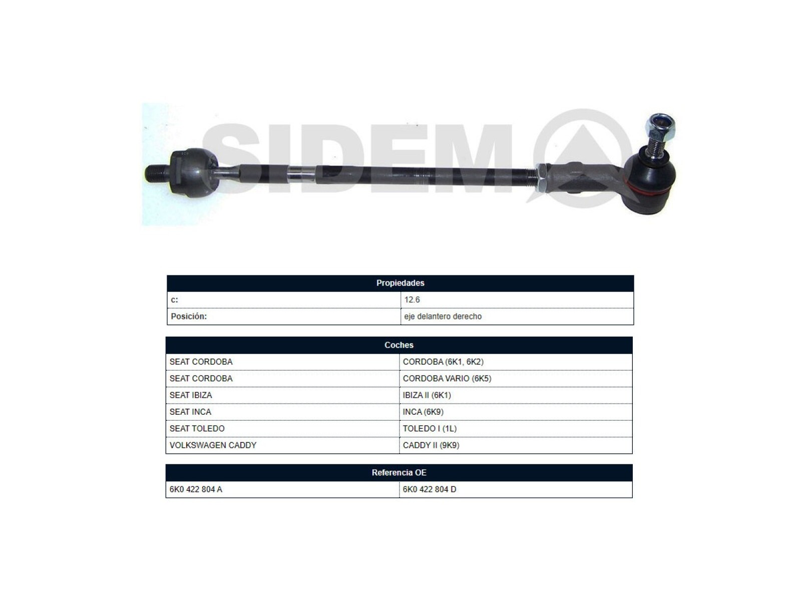 Mate Seat Cordoba/Toledo Diesel/Inca Diesel Volks Caddy Ii 93-25 Der/Izq 