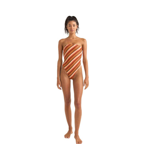 Bikini Rhythm Chica Stripe Strapless One Piece One Piece