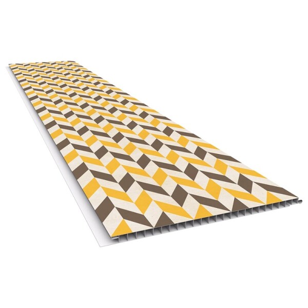 REVESTIMIENTO PVC PARA PARED MODELO MOSTARDA - 0.25X6 MTS / Espesor: 10 MM Revestimiento Pvc Para Pared Modelo Mostarda - 0.25x6 Mts / Espesor: 10 Mm