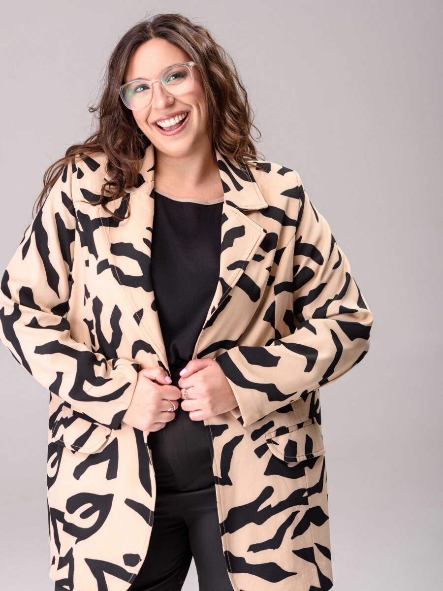 Blazer Moscú Beige y negro