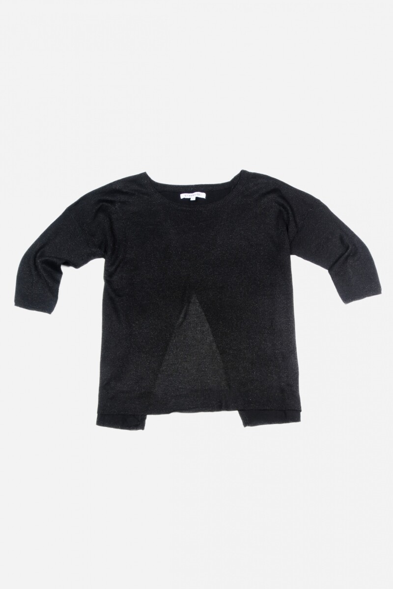 Sweater con cortes NEGRO