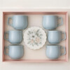 Juego de Té de Cerámica Pastel Celeste
