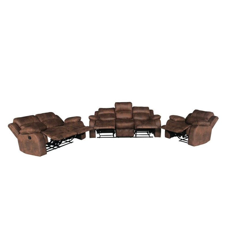 Recliner sofa 3 CUERPO color MARRON GASTADO Recliner sofa 3 CUERPO color MARRON GASTADO