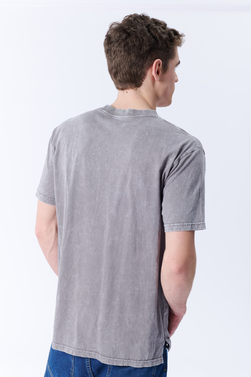 Remera Lavada Gris Oscuro
