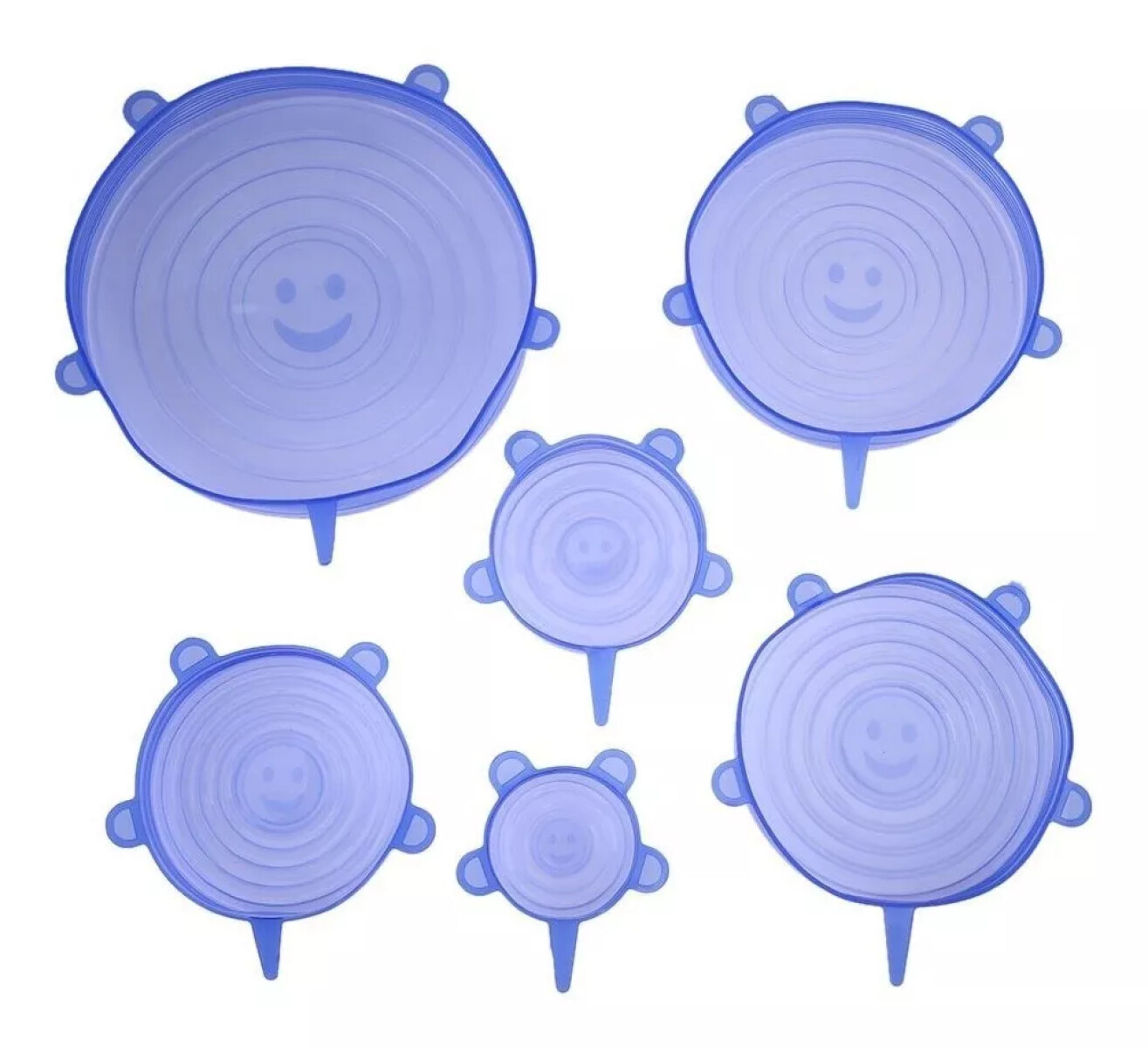 Tapas silicona ajustables reutilizables set 6 