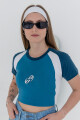Remera Pulau Cropp Baby Tee Azul