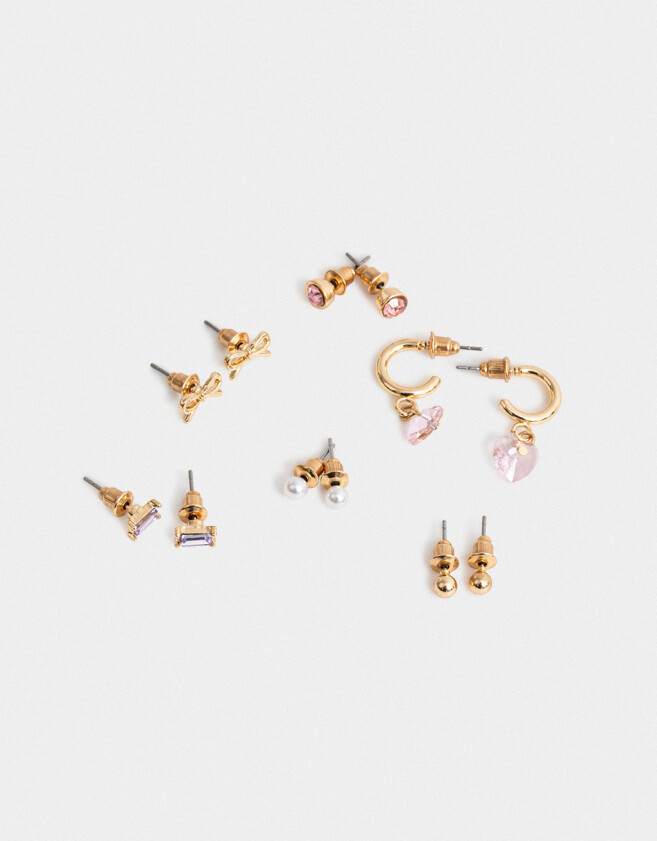 Aros Sets Con strass Set De Aros Dorados - Dorado