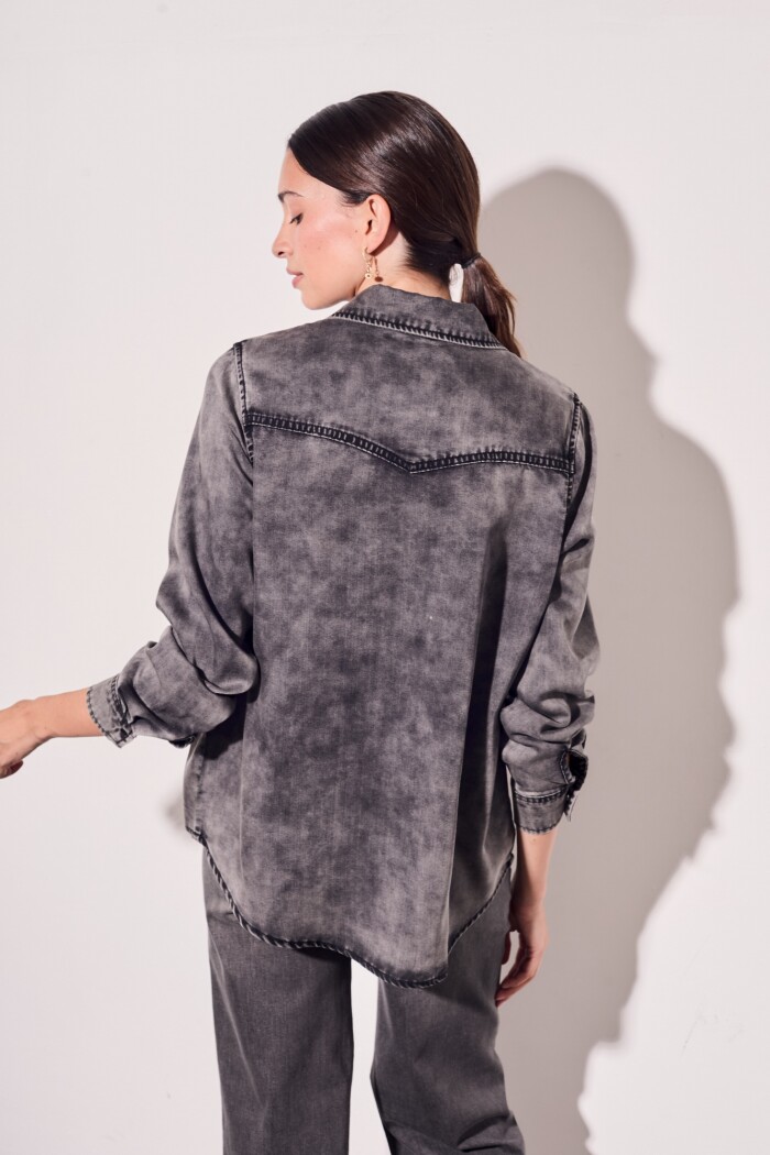 Camisa Denim Gris