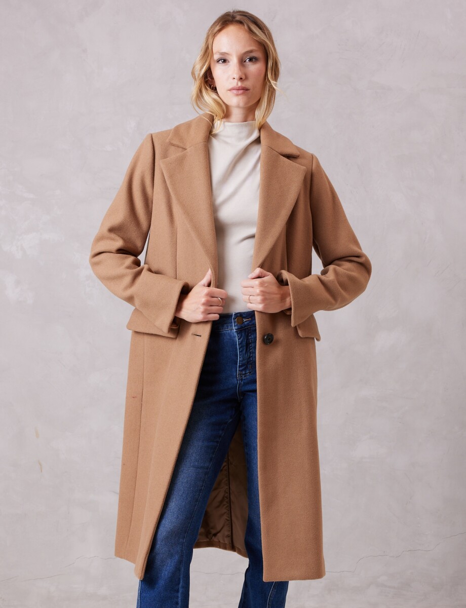 Tapado Largo Lana - Beige 