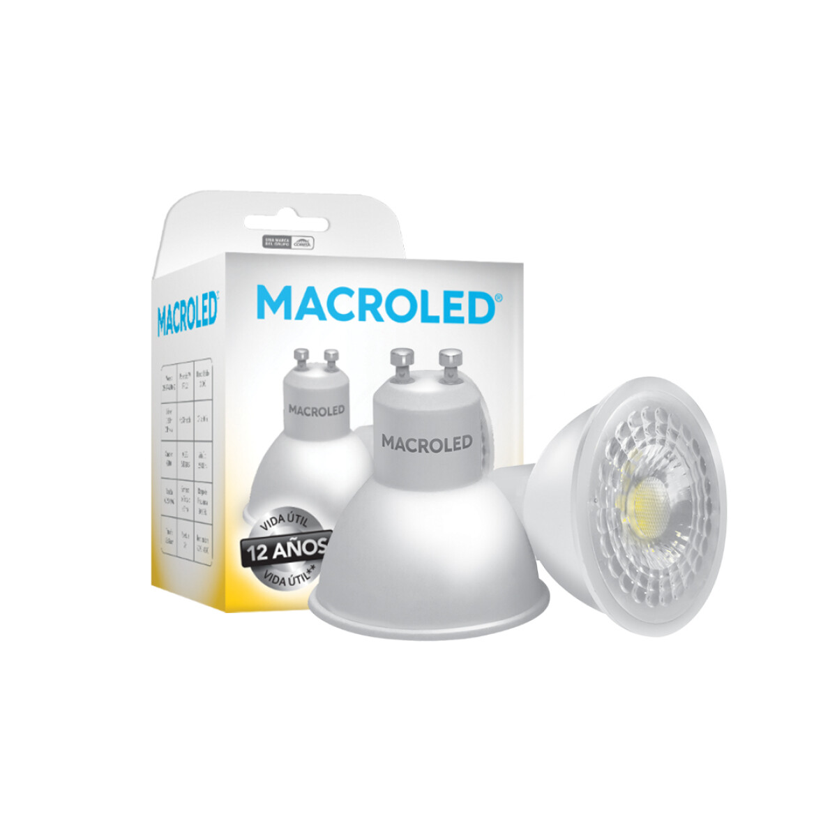 Dicroica LED Eco Dimerizable 7W Macroled - Cálido 
