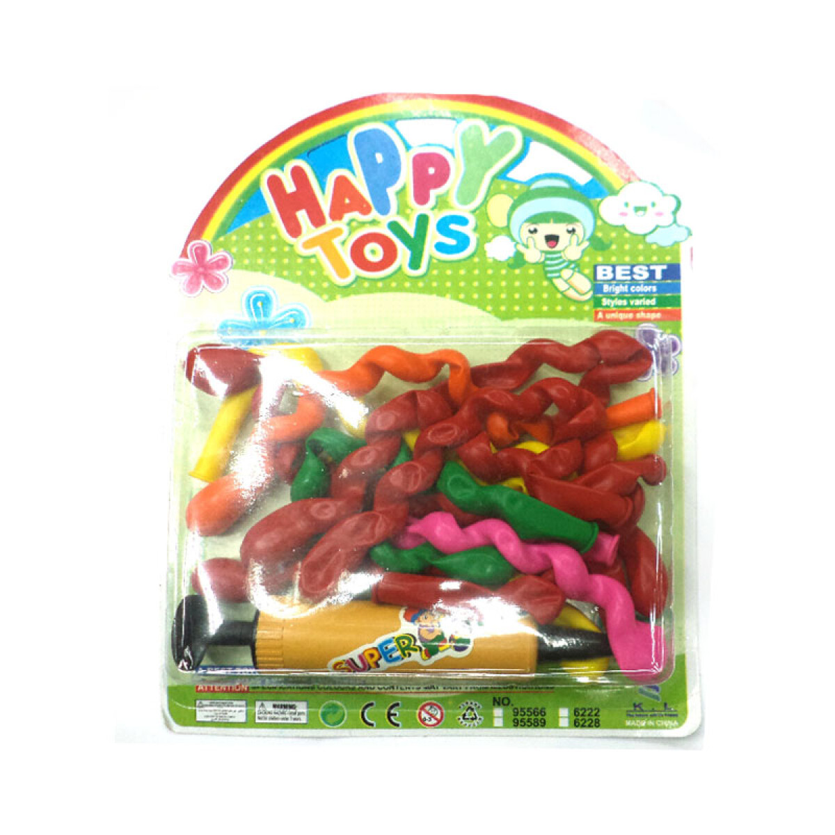 Globos Torneados con inflador HAPPY TOY 