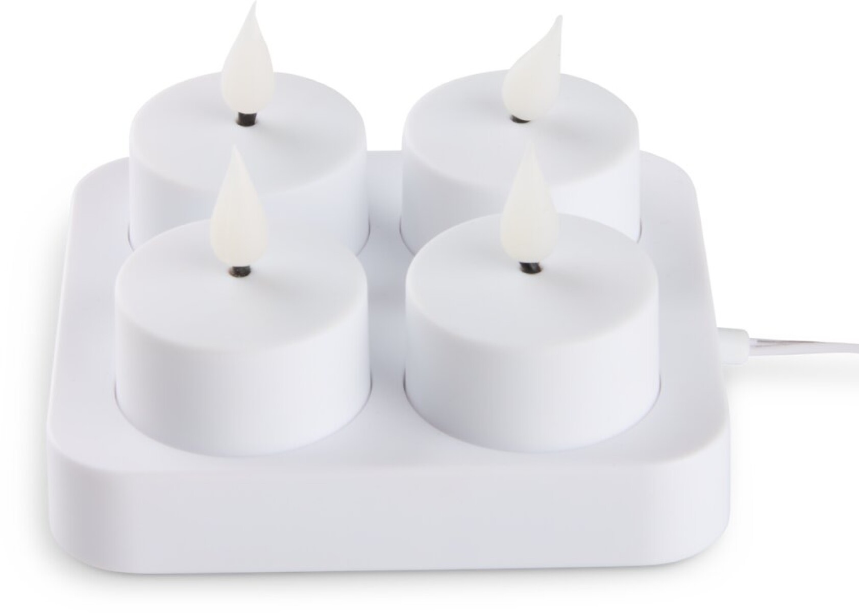 Velas LED JANSSON con cargador y control - Blanco 