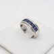 Anillo En Oro 18K Blanco Con Zafiros Anillo En Oro 18K Blanco Con Zafiros