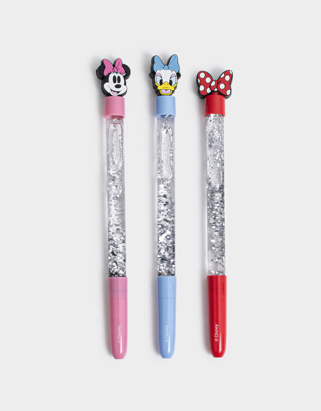 Lapices y Lapiceras Agua Set De 3 Lapiceras Con Líquido En Estuche Estampado - Combinacion Multicolor