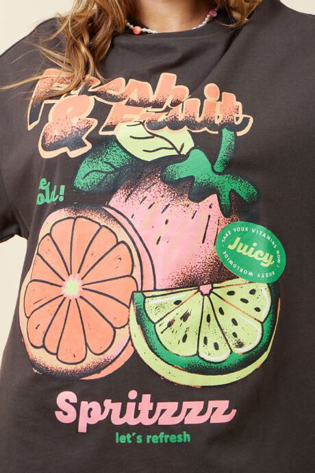 T-SHIRT RIOJA RUSTY Gris Oscuro