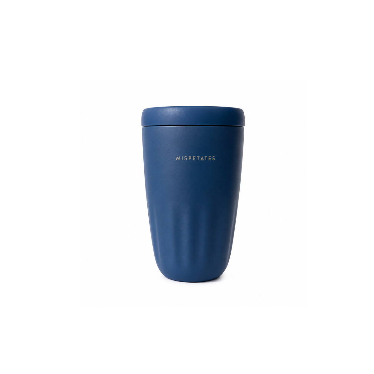 Vaso térmico acanalado con tapa 450ml - Azul 