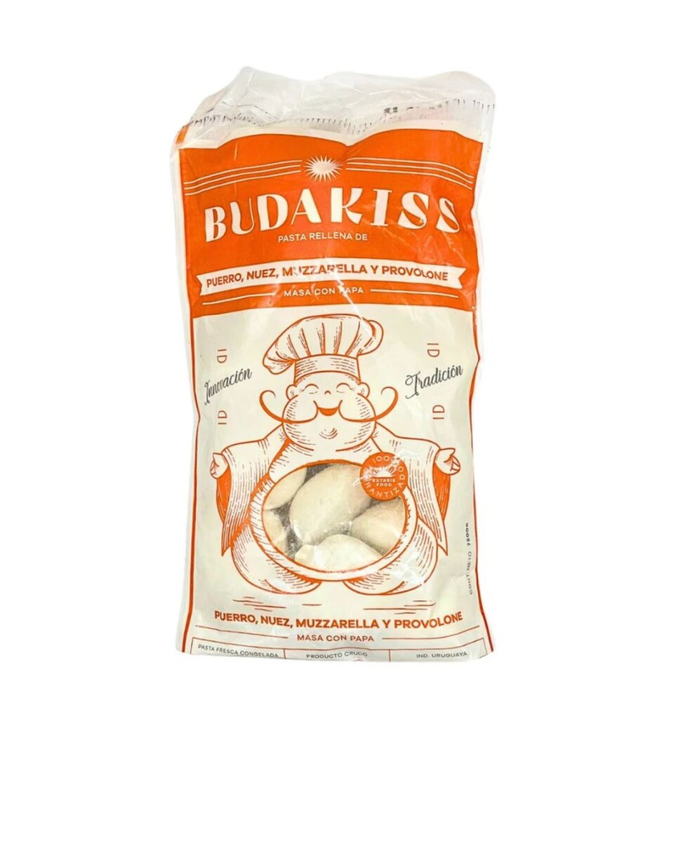 BUDA KISS PASTA RELLENA DE PUERRO, NUEZ, MUZZA Y PROVOLONE 750GRS 