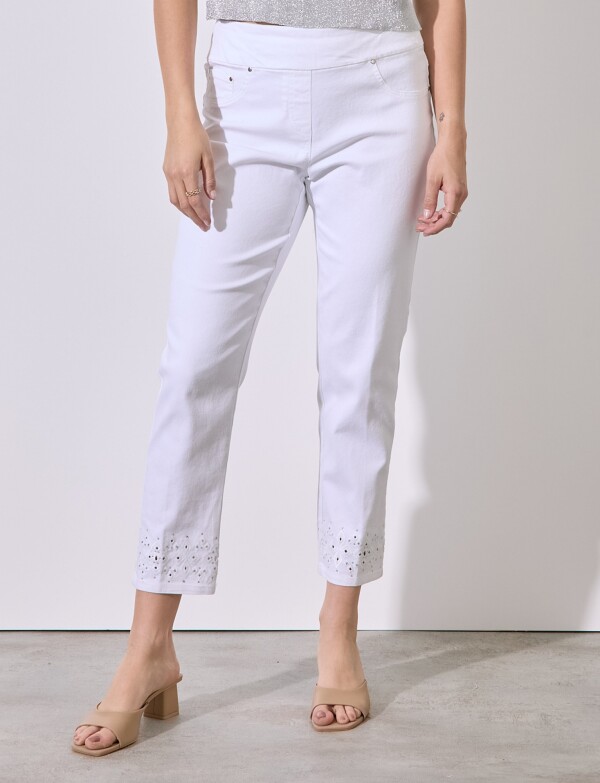 Jegging Ruedo Calado BLANCO