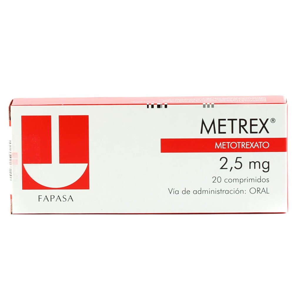 METREX 2,5 MG. CJ X 20 COMPRIMIDOS única