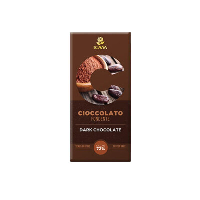 CHOCOLATE ICAM CIOCCOLATTO DARK 72% CACAO 100G Chocolate Icam Cioccolatto Dar