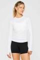 Polo Manga Larga Feather Tech+ Long-Sleeve Top Mujer Classic White