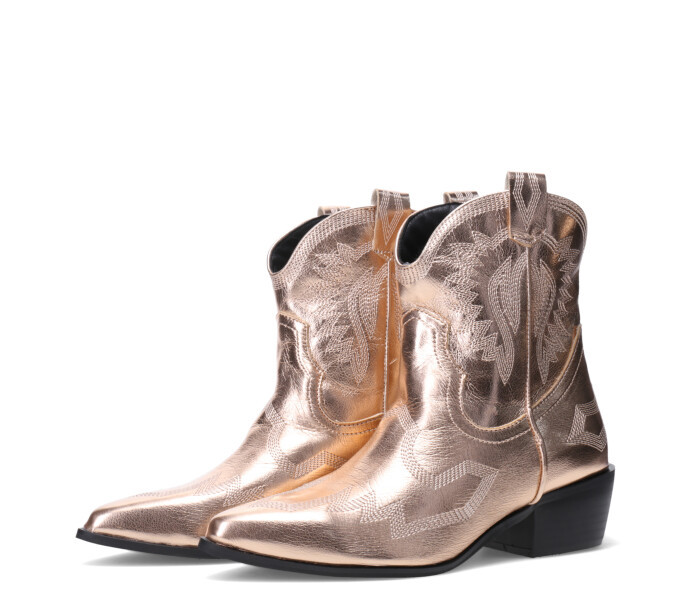Bota PISCIS estilo tejana baja Rose/Gold