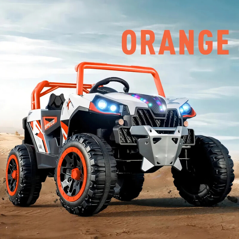 Auto Jeep A Batería Polaris Con Luces Led Bebesit Naranja Auto Jeep A Batería Polaris Con Luces Led Bebesit Naranja