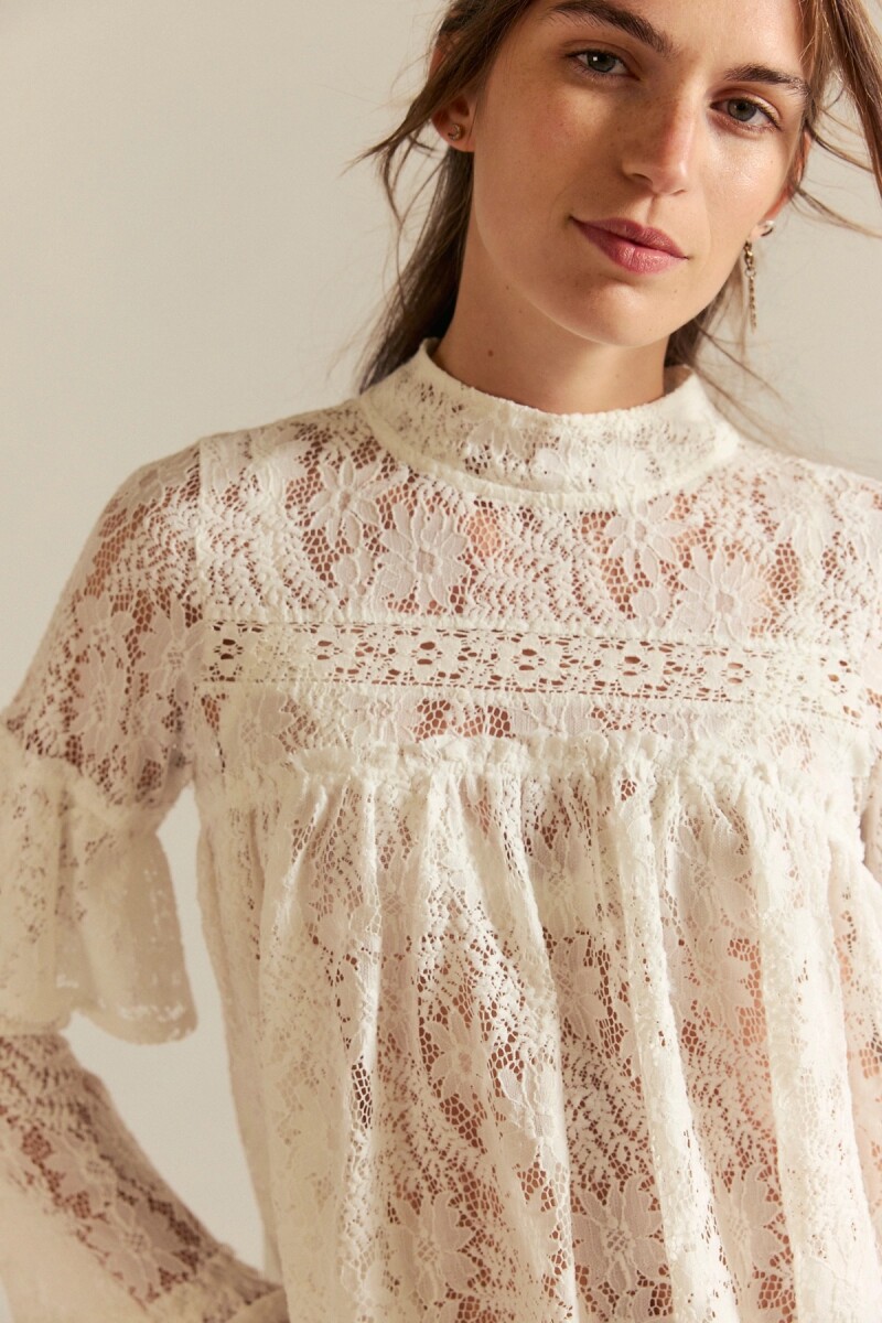 TOP LILABETH ENCAJE Marfil