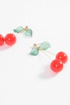 Caravanas doble cherry rojo